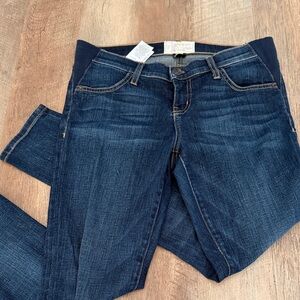 Hatch Dark Blue Maternity Jeggings - Stretch Panel